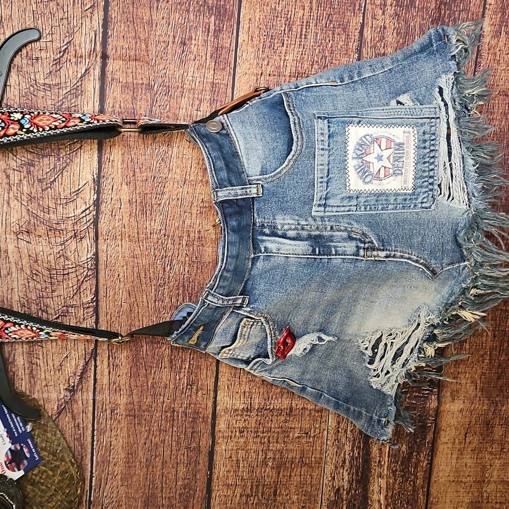 "One Kind Denim" 2025 FALL COLLECTION~ CROSS BODY HIPPIE INSPIRED DENIM BAG! $55
